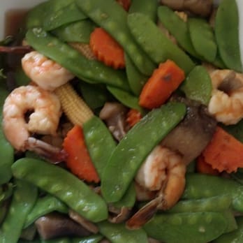 Bangkok Chef - Manoa - Shrimp with Snow Peas stir fry......... - Thai Near Me - Honolulu, Hawaii