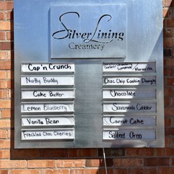 Silver Lining Creamery - Lots of flavors.