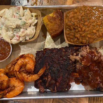 Dinosaur Bar-B-Que - My three meat plater. - Barbeque Near Me - Syracuse, New York