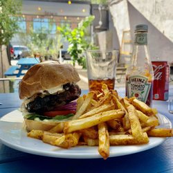Brooklyn Noosh - Burger and fries with special sauce to die for...