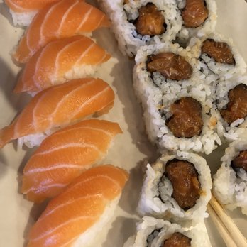 Sushi Factory - Spicy salmon & salmon nigiri - Sushi Bars Near Me - Melbourne, Florida Sushi Factory - Spicy salmon & salmon nigiri - Sushi Bars Near Me - Melbourne, Florida