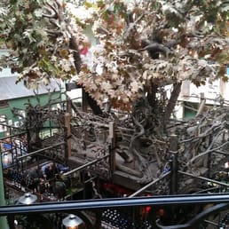 The tree right in the middle of the bar.