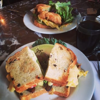 Julienne - Breakfast sandwich on rosemary bread. The other is on croissant. - New American Near Me - San Marino, California Julienne - Breakfast sandwich on rosemary bread. The other is on croissant. - New American Near Me - San Marino, California