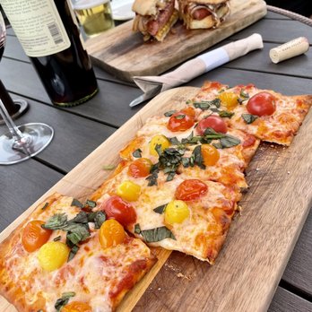STAX Wine Bar & Bistro - Margarita Pizza & Hot Bologna Sandwich - Wine Bars Near Me - Morro Bay, California STAX Wine Bar & Bistro - Margarita Pizza & Hot Bologna Sandwich - Wine Bars Near Me - Morro Bay, California