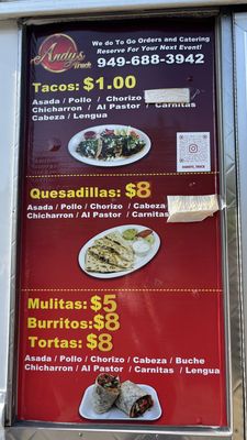 Menu photo 7 Andy’s Taco Truck Westminster, CA Menu photo 7 Andy’s Taco Truck Westminster, CA