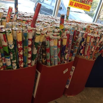Dollar Tree - A lot of Xmas wrapping paper - Discount Store Near Me - San Jose, California