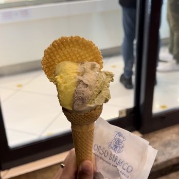 Gelateria Orso Bianco - First cone (Vanilla, Tiramisu, Pistatio) - Ice Cream & Frozen Yogurt Near Me - Milan, Michigan Gelateria Orso Bianco - First cone (Vanilla, Tiramisu, Pistatio) - Ice Cream & Frozen Yogurt Near Me - Milan, Michigan