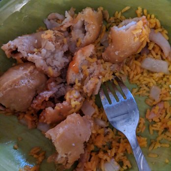 China Taste - Me digging thru the batter to find the shrimp...still looking. You can also see the huge chunks of raw onion in the "fried rice." - Chinese Near Me - Pittsburgh, Pennsylvania China Taste - Me digging thru the batter to find the shrimp...still looking. You can also see the huge chunks of raw onion in the "fried rice." - Chinese Near Me - Pittsburgh, Pennsylvania