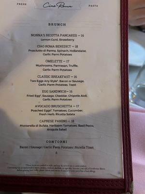 Menu photo 1 Ciao Roma Boston, MA