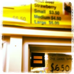 Causeway Dairy Bar - Equality sign in the window (and on the soft serve machines too). Awesome!