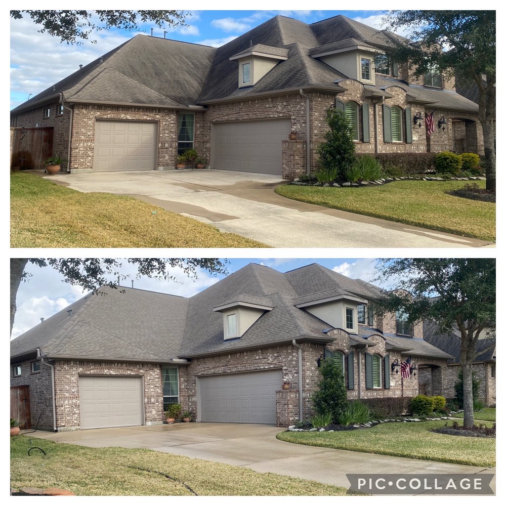 Drake Exterior Services - Our roof looks amazing. Before and after soft wash. - Pressure Washers Near Me
