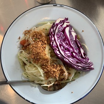 Funky Elephant - Papaya salad - I eat spicy (in south Asian) but this was too spicy for me. Was perfect for my younger brother, though. - Thai Near Me - Berkeley, California