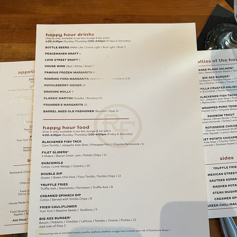 Roaring Fork - Menu - New American Near Me - Austin, Texas