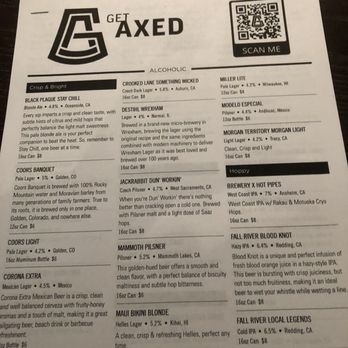 Get Axed - Huge selection on multiple pages of the menu - Axe Throwing Near Me - Roseville, California