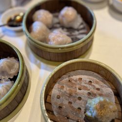 Left over shrimp pork dumpling and steamed shanghai dumpling. Shrimp dumpling.