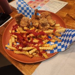 Fries chicken and fries Fries chicken and fries