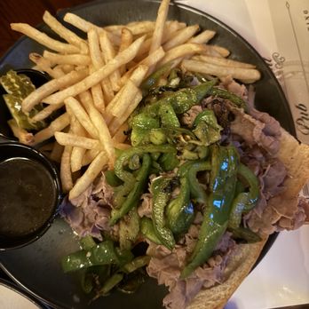 Exchequer Restaurant & Pub - Italian Beef with cooked bell peppers - Pizza Near Me - Chicago, Illinois