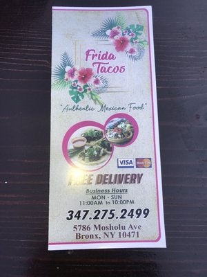Menu photo 4 Frida Tacos Bronx, NY