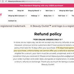 refund policy