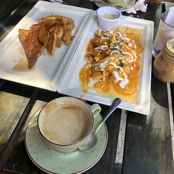 Ki' Bok - Chilaquiles- no eggs... latte and French toast. - Coffee & Tea Near Me - Tulum, ROO Ki' Bok - Chilaquiles- no eggs... latte and French toast. - Coffee & Tea Near Me - Tulum, ROO