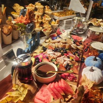 Forklift Catering Kitchen - fruit w/ dip - Caterers Near Me Forklift Catering Kitchen - fruit w/ dip - Caterers Near Me