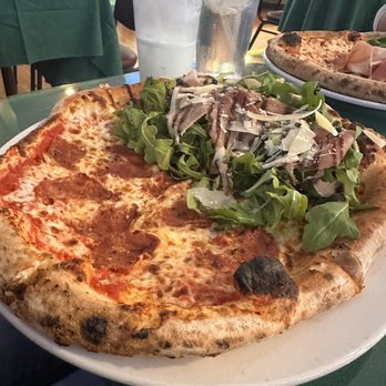 Ti Amo Wood Fired Pizza - Half Diavola half prosciutto rucola - Pizza Near Me - Bountiful, Utah Ti Amo Wood Fired Pizza - Half Diavola half prosciutto rucola - Pizza Near Me - Bountiful, Utah