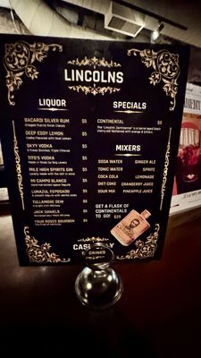Menu photo 3 Lincolns Denver, CO