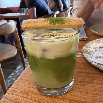 Between Us - Matcha Latte Tiramisu ($9 + $1 for oat milk) - Breakfast & Brunch Near Me - San Diego, California Between Us - Matcha Latte Tiramisu ($9 + $1 for oat milk) - Breakfast & Brunch Near Me - San Diego, California