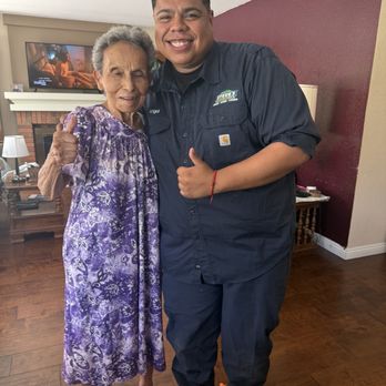 Steve's Five Star Service Cooling, Heating & Plumbing - Angel with my 90-year old mother - Heating & Air Conditioning/HVAC Near Me - Upland, California Steve's Five Star Service Cooling, Heating & Plumbing - Angel with my 90-year old mother - Heating & Air Conditioning/HVAC Near Me - Upland, California