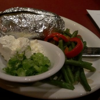 Charcoal House - Side dish to entree items. Baked spud and green beans. - American Near Me - La Mesa, California
