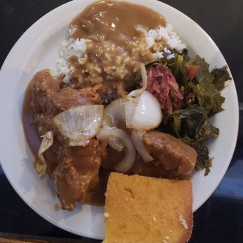 District - Turkey chops with rice and gravy with collards - Bars Near Me - Portsmouth, Virginia District - Turkey chops with rice and gravy with collards - Bars Near Me - Portsmouth, Virginia