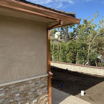 UNLIMITED RAINGUTTERS INC - 6 inch OG copper with 2x3 smooth downspout - Gutter Services Near Me - Stanton, California UNLIMITED RAINGUTTERS INC - 6 inch OG copper with 2x3 smooth downspout - Gutter Services Near Me - Stanton, California