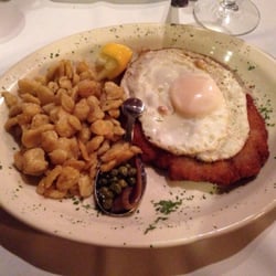 The Chippewa Inn - Delicious traditional Bavarian fare: Weiner Schnitzel a la Holstein, with spaetzle, a fried egg, capers and an anchovy