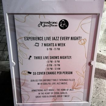 Armstrong Jazz House - Jazz & Blues Near Me - Coral Gables, Florida