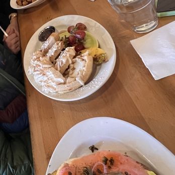 The Early Bird - Toast with salmon n eggs w/fresh fruit - Breakfast & Brunch Near Me - Ellensburg, Washington