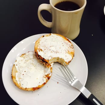 Café Weekend - Everything bagel with cream cheese. French Press. - Coffee & Tea Near Me - Seattle, Washington