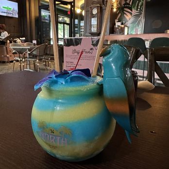 14 North Daiquiri Bar - Maui Waui and Dania blue with a Tito's vodka floater - Cocktail Bars Near Me - Dania Beach, Florida