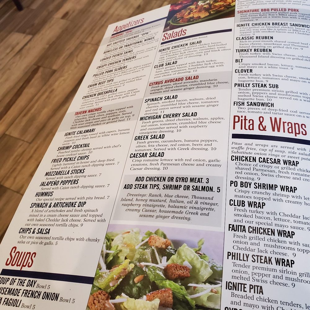 Ignite Tavern - Menu1 - Bars Near Me - Lake Orion, Michigan Ignite Tavern - Menu1 - Bars Near Me - Lake Orion, Michigan