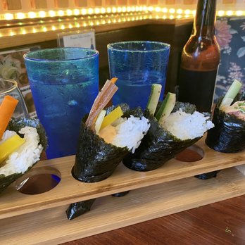 Ginza Sushi - 2 Spicy Veggie, 1 Ume Cucumber, 1 Spicy Ahi + Cucumber - Sushi Bars Near Me - Honolulu, Hawaii Ginza Sushi - 2 Spicy Veggie, 1 Ume Cucumber, 1 Spicy Ahi + Cucumber - Sushi Bars Near Me - Honolulu, Hawaii