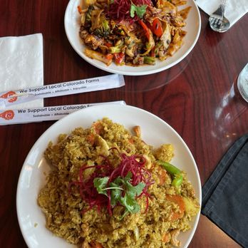 Aloy Thai Cuisine - D Chef Noodle (Can't be made vegetarian), D Pineapple Fried Rice 5/19/2024 - Thai Near Me - Boulder, Colorado Aloy Thai Cuisine - D Chef Noodle (Can't be made vegetarian), D Pineapple Fried Rice 5/19/2024 - Thai Near Me - Boulder, Colorado