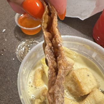 Ginger Pop - Pathetically thin wonton.  Creamy Wonton - Thai Near Me - Vancouver, Washington
