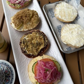 TOASTED. Bagels & Coffee - Open face bagel flight - Bagels Near Me - Seattle, Washington TOASTED. Bagels & Coffee - Open face bagel flight - Bagels Near Me - Seattle, Washington