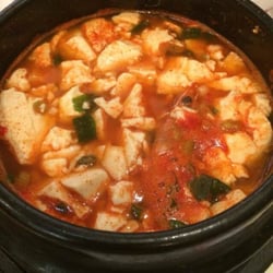 Restaurante Dare - Tofu soup with seafood, mild spicy&hot!!!^^