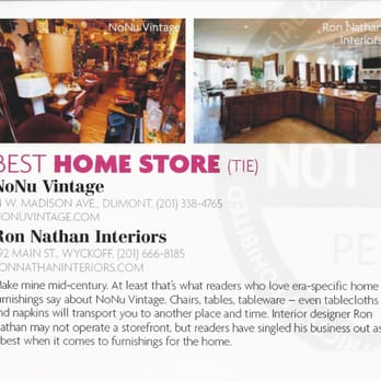 Nonu Vintage - 201 Magazine 2016...Winner Best Home - Used, Vintage & Consignment Near Me - Dumont, New Jersey