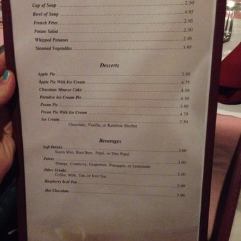 Paradise Cafe - a menu on a table - Seafood Near Me - Sequim, Washington
