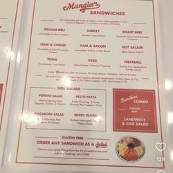 Mangia's Sandwiches - Menu