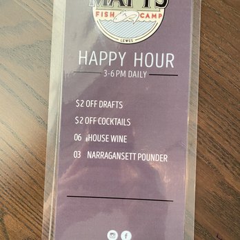 Matt's Fish Camp Lewes - Happy hour menu - Seafood Near Me - Lewes, Delaware Matt's Fish Camp Lewes - Happy hour menu - Seafood Near Me - Lewes, Delaware