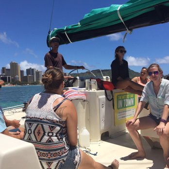 Maita'i Catamaran - introductions to our captain and bartender - Boating Near Me - Honolulu, Hawaii Maita'i Catamaran - introductions to our captain and bartender - Boating Near Me - Honolulu, Hawaii