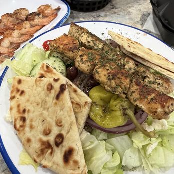 The Krazy Greek - Greek salad added chicken skewers - Greek Near Me - Winter Haven, Florida The Krazy Greek - Greek salad added chicken skewers - Greek Near Me - Winter Haven, Florida
