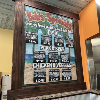 Cabo Bob's Burritos - Some Menu Items - Mexican Near Me - Austin, Texas